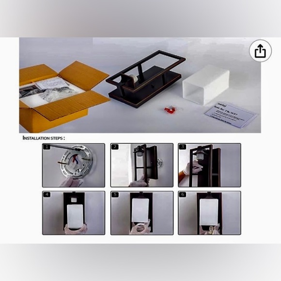 INDOOR WALL SCONCE BRONZE FINISH WITH MILKGLASS - Picture 6 of 15